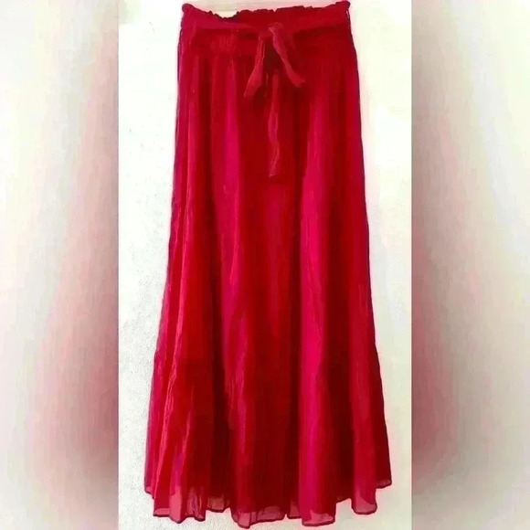 MNG Fuchsia long skirt - Picture 1 of 4